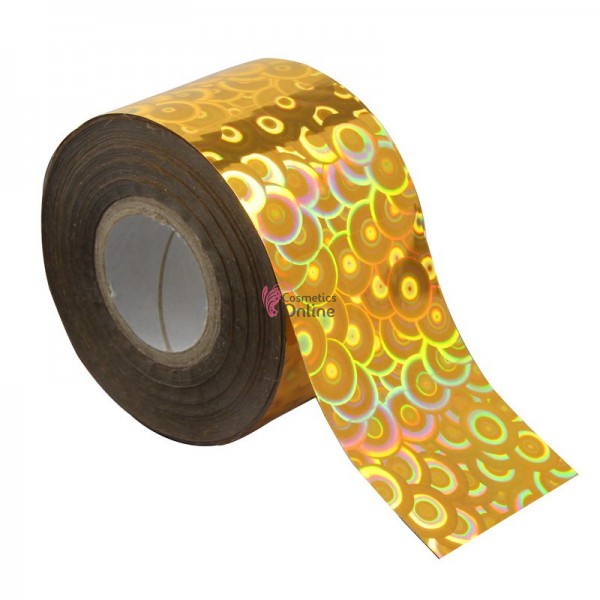 Folii de transfer, folie de unghii  Aurie cu Holograma F062